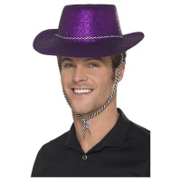Glitter kalap Lila cowboy