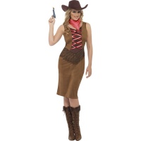 Női jelmez - Cowboy lány, hosszú ruha